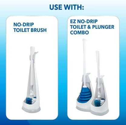 Unger No-Drip Toilet Brush Set, Flexible Neck Scrubber with Portable Carrying Caddy Holder, Discreet Bathroom Cleaning Supplies, Scrub Tough Stains with Non-Scratch Bristles