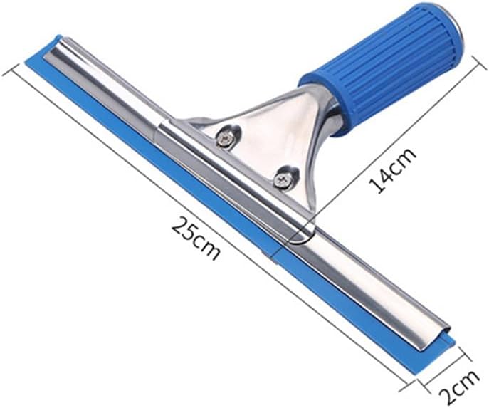 45cm 18in Grip Glass Squeegee for Window Cleaning,Stainless Steel All Purpose Squeegee with Non-Slip Handle for Shower Doors Window Car Mirror Glass (18in/45cm, Black)
