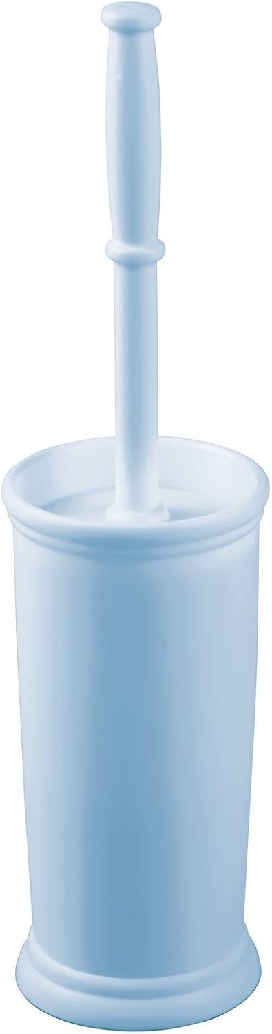 mDesign Metal Freestanding Slim Toilet Bowl Brush and Holder