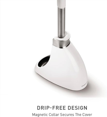 simplehuman Replacement Toilet Brush Head, Easy Screw On, Stiff Outer Bristles, Black Plastic