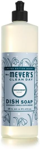 Mrs. MEYER'S CLEAN DAY Liquid Dish Soap 3 Pack Variety, Acorn Spice, Apple Cider, Fall Leaves, 16 OZ Each, 1 CT