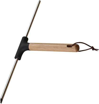10 Inch Shower Squeegee with Wooden Handle Silicone Blade for Bathroom Shower Doors Mirrors Windows Cleaning Tool Water Wiper