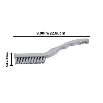 SPARTA Detail Brush Set - Grout & Crevice Brushes with Hanging Hole for Bathroom, Kitchens & Countertop, Plastic, 9 Inches, Orange