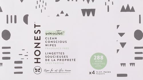 The Honest Company Hypoallergenic Multi-Use Baby Wipes for Sensitive Baby Skin, Rose Blossom, 60 Count