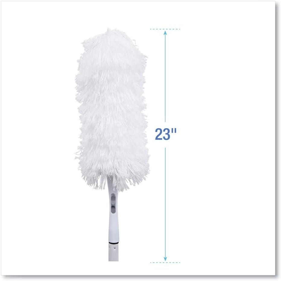 Boardwalk Microfeather Duster, Microfiber Feathers, Washable, 23", White