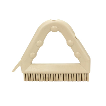 SPARTA Plastic Commercial Grout Brush, Triangle-Shaped Scrub Brush with Scraper and Two Threaded Holes for Attaching Handle (Sold Separately), 9 x 7 x 7 Inches, Gray