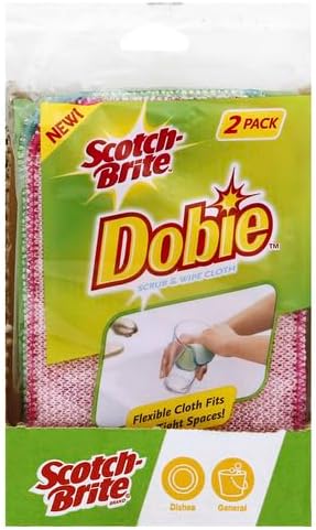 Scotch-Brite Stay Clean Scrubbing Dish Cloths, Rinses Clean and Dries Quick, 2 Non-Scratch Dish Cloths