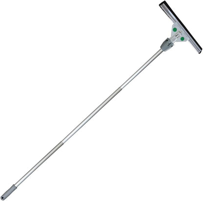 Unger Commercial SmartFit™ WaterWand™ 30" Heavy-Duty Floor Squeegee with 53" Aluminum Handle – Ideal for Removing Water and Dirt from Uneven Surfaces, Grouted Tile, and Non-Slip Flooring HM30K