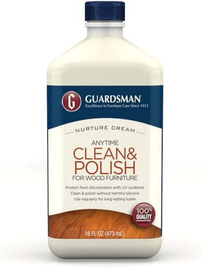 Guardsman Clean & Polish for Wood Furniture, Cream Polish 16 oz 461500 by Guardsman