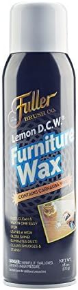 Fuller Brush Lemon D.C.W. Furniture Wax – 18 oz 3-in-1 Spray to Dust, Clean & Polish – Multi-Surface Use on Wood, Leather, Vinyl, Tile & More (Pack of 1)
