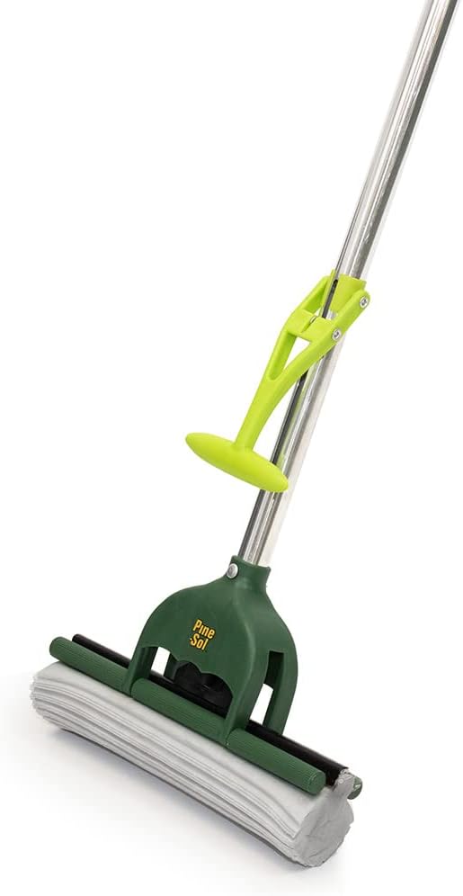 Pine-Sol Microfiber Mop Self Wringing – Easy Squeeze Twist Design for Wet Mopping | Household Cleaning Tool for Tile, Linoleum, Laminate Floors | Extendable Metal Handle