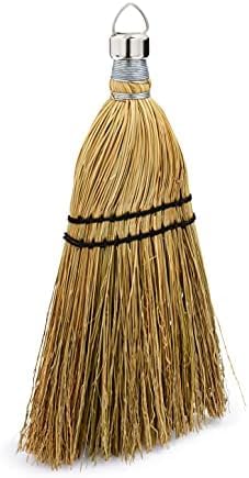 Rubbermaid Commercial 12 Inch Corn Whisk Broom, Yellow, Flagged Natural Bristles for Multi-Surface Sweeping, Remove Dirt and Debris from Porches/Floors Decks/Driveways/Sidewalks