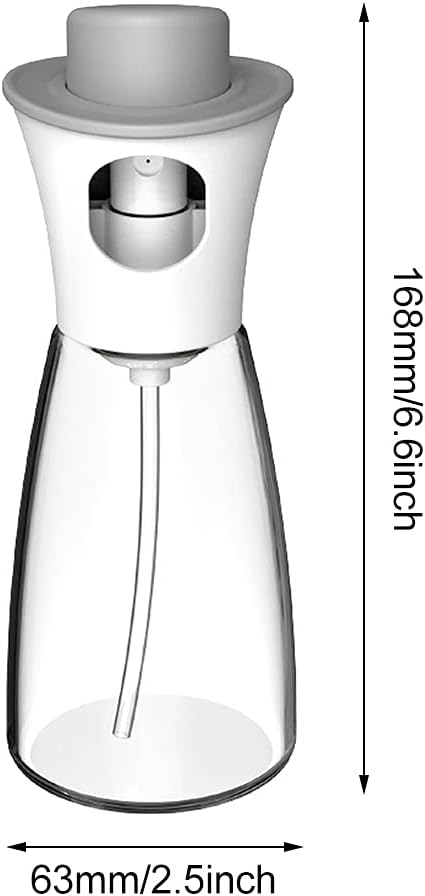 Oil Sprayer for Cooking, 180ml Glass Oil Dispenser Bottle Spray Lemon Juice Sprayer forSalad, Baking, Cleaning, Plants(blue)