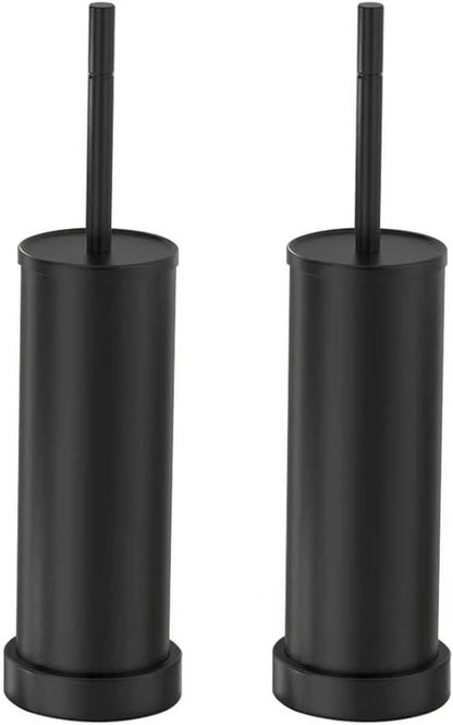 Toilet Brush and Holder Set: 304 Stainless Steel Heavy Duty Toilet Bowl Brush and Holder with Removable Inner Bowl and Splash Protection, Modern Long Handle Bathroom Cleaning Tool