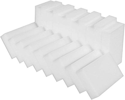 100 Pack Extra Thick Magic Sponge Eraser Cleaning Melamine Foam Eraser Sponge Magic Cleaning Pads for Kitchen, Bathroom, Furniture, Leather, Car Cleaning Tool - 10x6x2CM