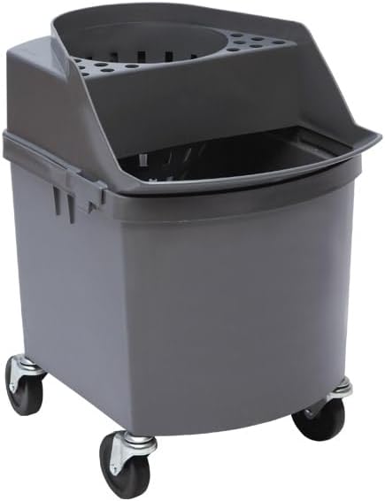 Rhino Mop Bucket with Wringer - 100% Metal-Free - Inmate-Safe for Corrections Facilities