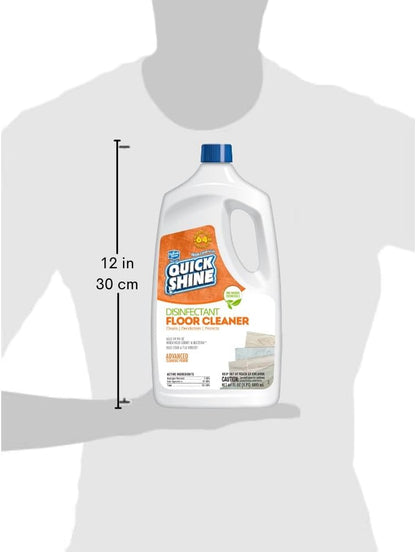 Quick Shine Disinfectant Floor Cleaner 27oz | Hospital Level Disinfectant Kills 99.9% Germs & Bacteria | Cleans w/Power of Hydrogen Peroxide & No Harsh Chemicals | Streak Free & Zero Residue