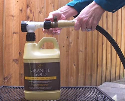 Granite Gold Outdoor Stone Cleaner, Deep Cleans BBQ Islands, Kitchens, Tables, Counters, & More, Streak-Free Shine, Fresh Citrus Scent, Safe on Food-Prep Surfaces, 24 Fl Oz Spray Bottle