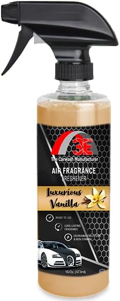 3E Car Air Freshener Premium Baby Powder Scent 16 fl oz – Professional Automotive Air Freshener & Odor Eliminator, Long-Lasting Interior Fragrance for Cars, Trucks, SUVs, RV, Home & Office