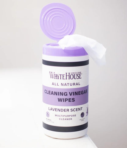White House Cleaning Vinegar Wipes, Lavender (80 Wipe Count)