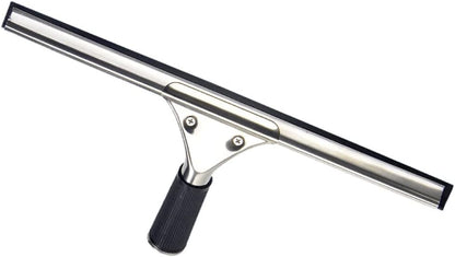 45cm 18in Grip Glass Squeegee for Window Cleaning,Stainless Steel All Purpose Squeegee with Non-Slip Handle for Shower Doors Window Car Mirror Glass (18in/45cm, Black)