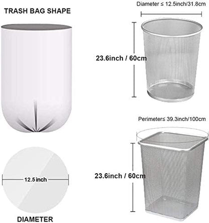 Magesh 4 Gallon Trash Bag Strong, Leakage-Free, Small Garbage Bags Unscented Thick for Bathroom, Office, Kitchen Small Trash Can, 15L, 105 Bags, Clear