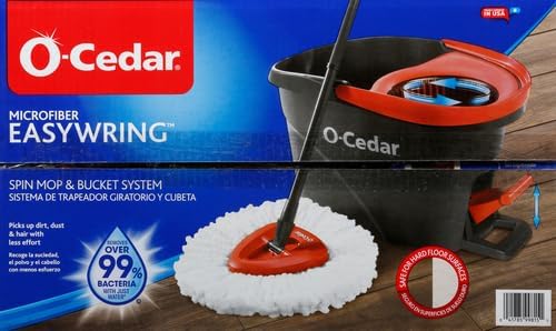 O-Cedar EasyWring Microfiber Spin Mop and Bucket Floor Cleaning System