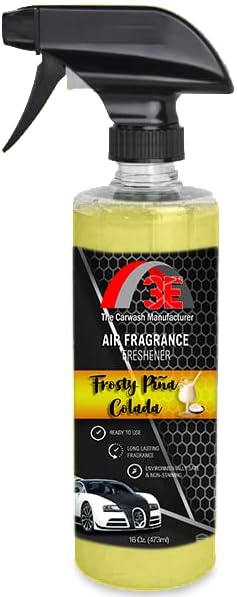 3E Car Air Freshener Premium Baby Powder Scent 16 fl oz – Professional Automotive Air Freshener & Odor Eliminator, Long-Lasting Interior Fragrance for Cars, Trucks, SUVs, RV, Home & Office