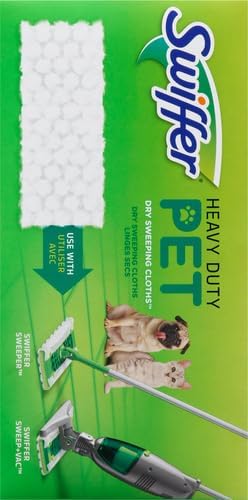 Sweep + Mop, Dry Pads Refill, Floor Cleaner for Dirt, Dust, Hair, Cleaning Cloths for Mopping Home, Bathroom, Kitchen, All Purpose Multi-Surface Floor Wipes, Heavy Duty, Pet, 32 Count