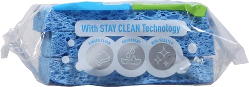 Scotch-Brite Scrub Dots Non-Scratch Scrub Sponge, Rinses Clean, for Washing Dishes and Cleaning Kitchen, 3 Scrub Sponges
