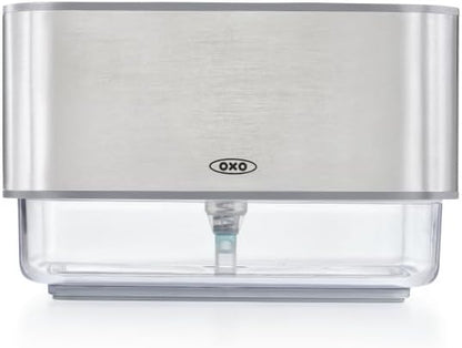 OXO Good Grips Stainless Steel Soap Dispensing Sponge Holder - Clear, One Size
