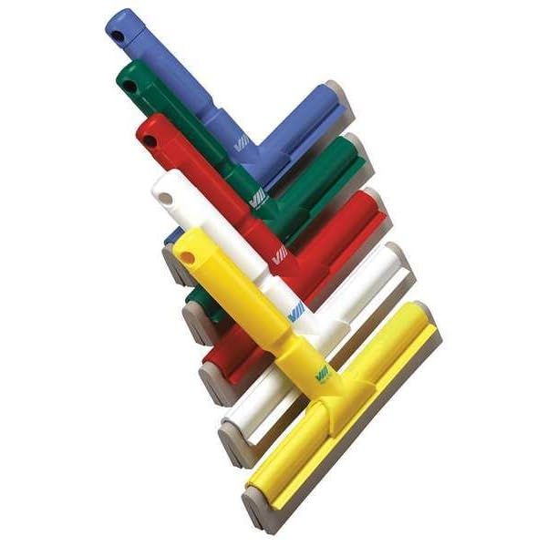 Vikan 77515 Squeegee,Fixed Head,Bench,10",PP/RB,White