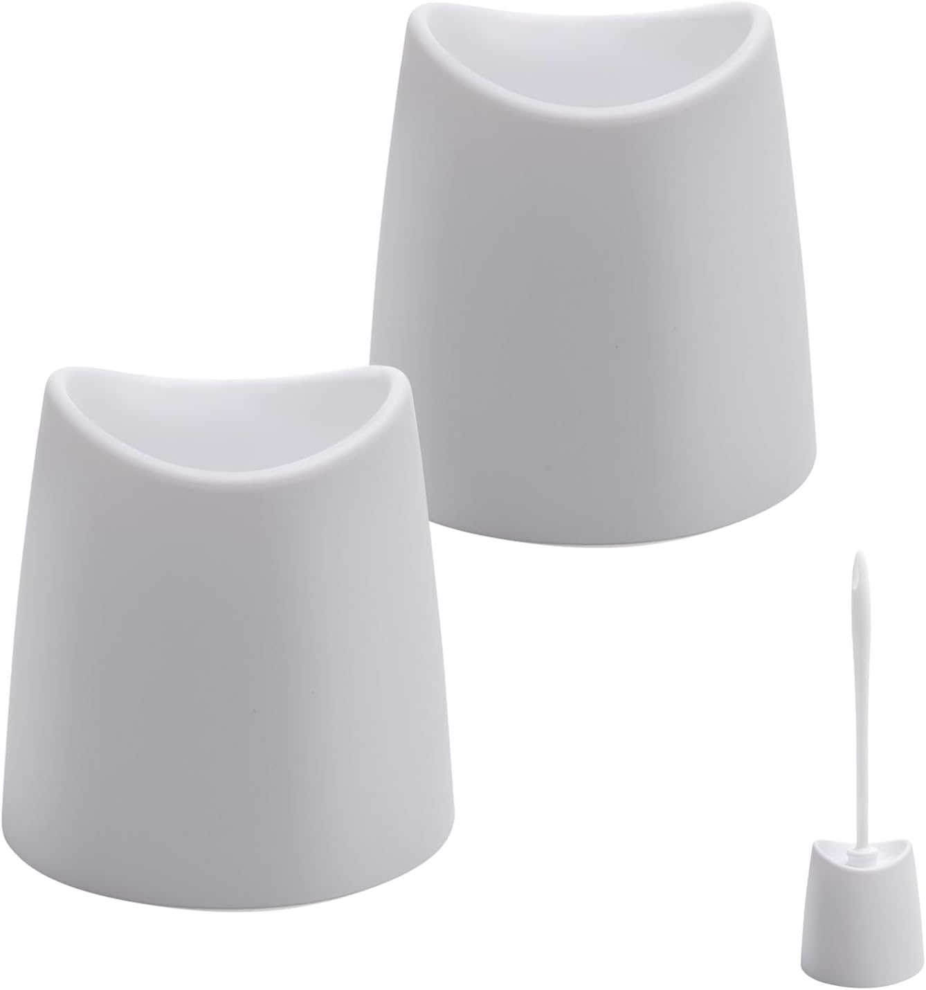2-Pack Toilet Brush Holder Only, The Crisp White Toilet Brush Holder is Suitable for Many Toilet Brushes and can Effectively Conceal the Toilet Brush, for Bathroom/Restroom Storage