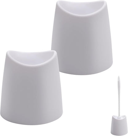 2-Pack Toilet Brush Holder Only, The Crisp White Toilet Brush Holder is Suitable for Many Toilet Brushes and can Effectively Conceal the Toilet Brush, for Bathroom/Restroom Storage