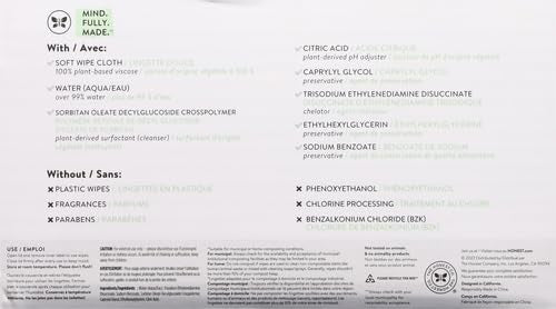 The Honest Company Hypoallergenic Multi-Use Baby Wipes for Sensitive Baby Skin, Rose Blossom, 60 Count