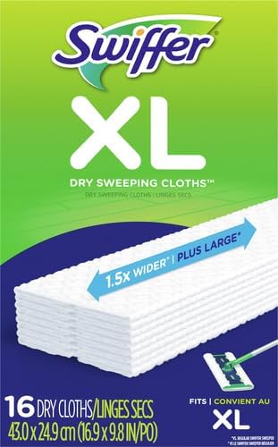 Swiffer Sweeper X-Large Disposable Sweeping Cloths, White, 16-Count Boxes (Pack of 3)