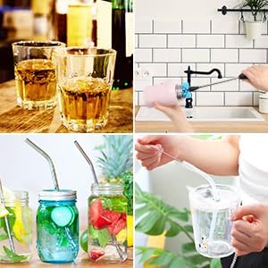 6 Pack Bottle Brush Cleaner Set, Long Handle Stainless Steel Water Bottle Cleaner Brush for Washing Sport Bottles, Narrow Neck Bottle, Baby Bottles, Dish, Flask, Straw, Cup Cover