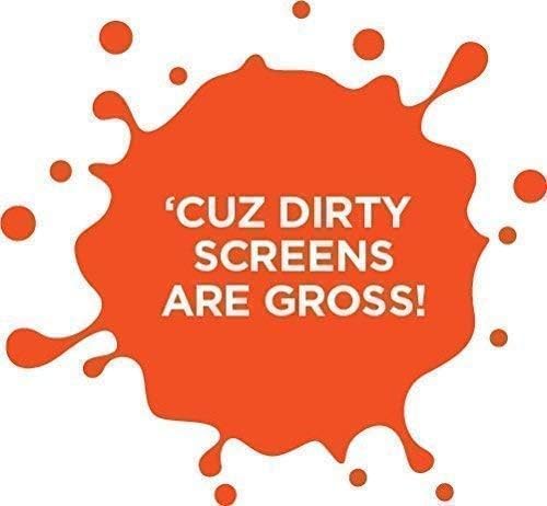 WHOOSH! Screen Shine Duo XL - Screen Cleaner Spray and Wipe for Eyeglasses, Phone & Laptop - Removes Fingerprints - Includes 3.4 oz + 1 oz Leak-Free Bottles & 2 Microfiber Cloths for Home & Travel