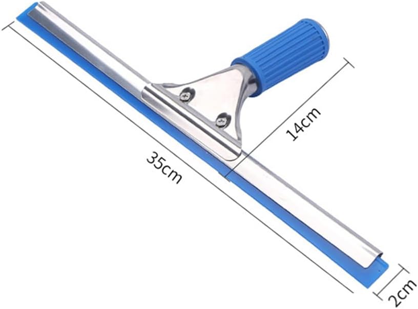 45cm 18in Grip Glass Squeegee for Window Cleaning,Stainless Steel All Purpose Squeegee with Non-Slip Handle for Shower Doors Window Car Mirror Glass (18in/45cm, Black)