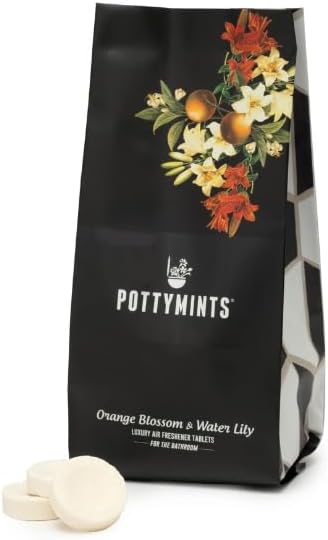 Potty Mints Dissolvable Air Freshener Toilet Tablets | Jasmine and Honeysuckle| Long-Lasting, Non-Toxic | Made in The USA | Discreet Packaging, Septic Safe | Travel Friendly (20 Bag)