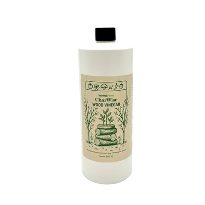 VermisTerra CharWise - 8 oz Wood Vinegar Biostimulant - Seed Germination, Enriches Soil, Growth Enhancer, Combats Odor, Animal Care - pyroligneous Acid, Natural byproduct of biochar