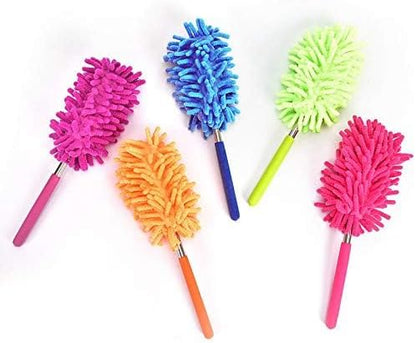 Microfiber Mini Duster Cleaning Brush Dust Cleaner Hand Duster Extendable Handle Soft Fans for Indoor Home Ceiling Cleaning(Green)