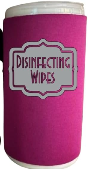 Disinfecting Wipes Cover with Silver Label Modern (Large, Black)