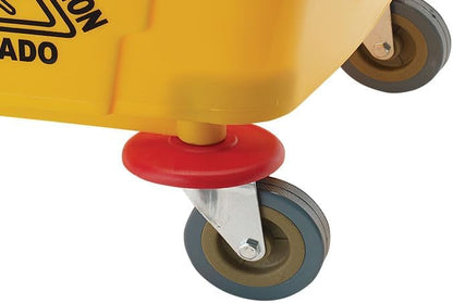 Winco Commercial Mop Bucket on Wheels, 26 Quart, Yellow