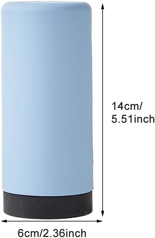SYCOOVEN Refillable Dish Washing Liquid Dispenser, Silicone Divided Bottle, Easy Squeeze Soap Dispenser, Blue