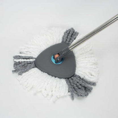 360° Rotating Spin Mop and Foldable Bucket Set, Dual Clean & Dirty Water System, Hands-Free Easy Spin Wringing, Heavy-Duty Microfiber Mop with 2 Mop Heads for All Floor Types (TWINS - LV-A03-1)