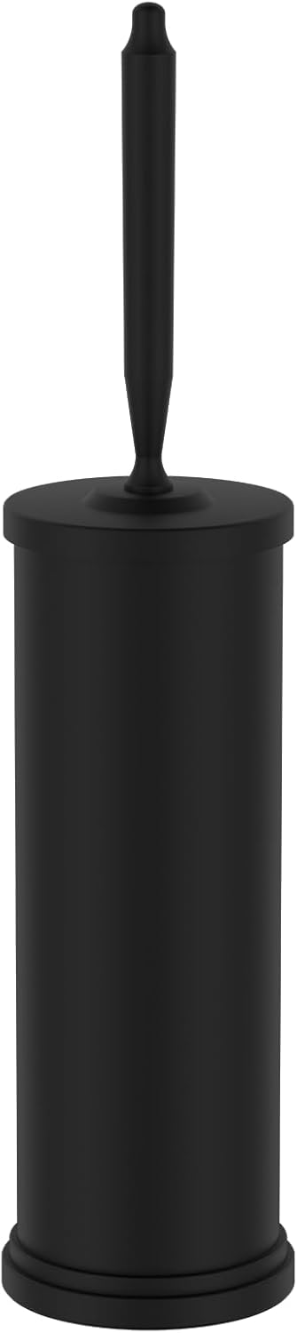 Premium 304 Stainless Steel Toilet Brush and Holder: Weighted Stable Base, Removable Inner Tube, Splash-Proof Design for 360° Thorough Cleaning & Space-Saving Storage,Nickel