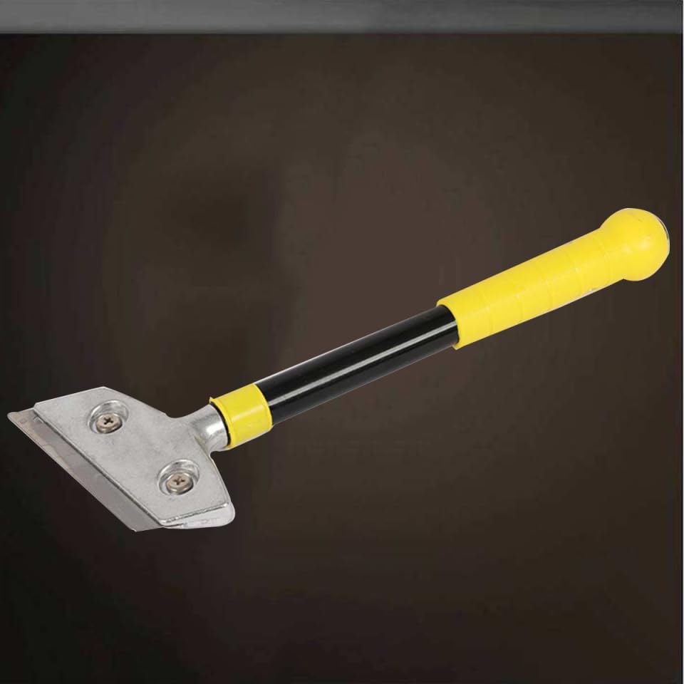 FOMIYES Heavy-Duty Glass Cleaning Scraper Tool Ergonomic Cooktop and Window Cleaner with Ribbed Control for Safe Use for Stovetop Tiles and Adhesive Removal