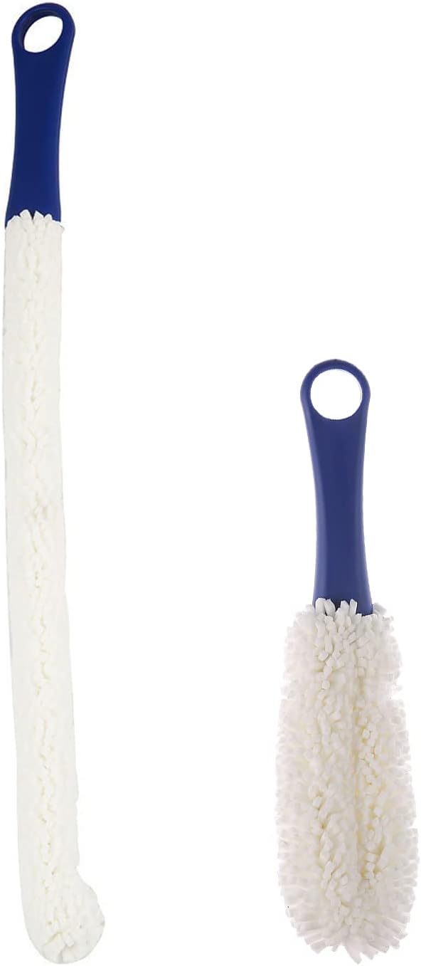 LJDJ Bottle Cleaning Brush - Set of 2 Flexible Bottle Scourer - Multi-Function Household Cleaning Tools for Cleaning of Wine Decanters, Goblets, Glasses, Cups