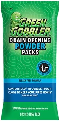Green Gobbler DRAIN OPENER PACS | Hair Clog Remover | Toilet Clog Remover | Sinks & Tub Drain Cleaner